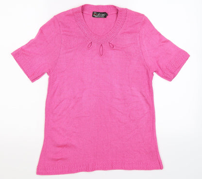 elegant collection Womens Pink  Knit Pullover Jumper Size S