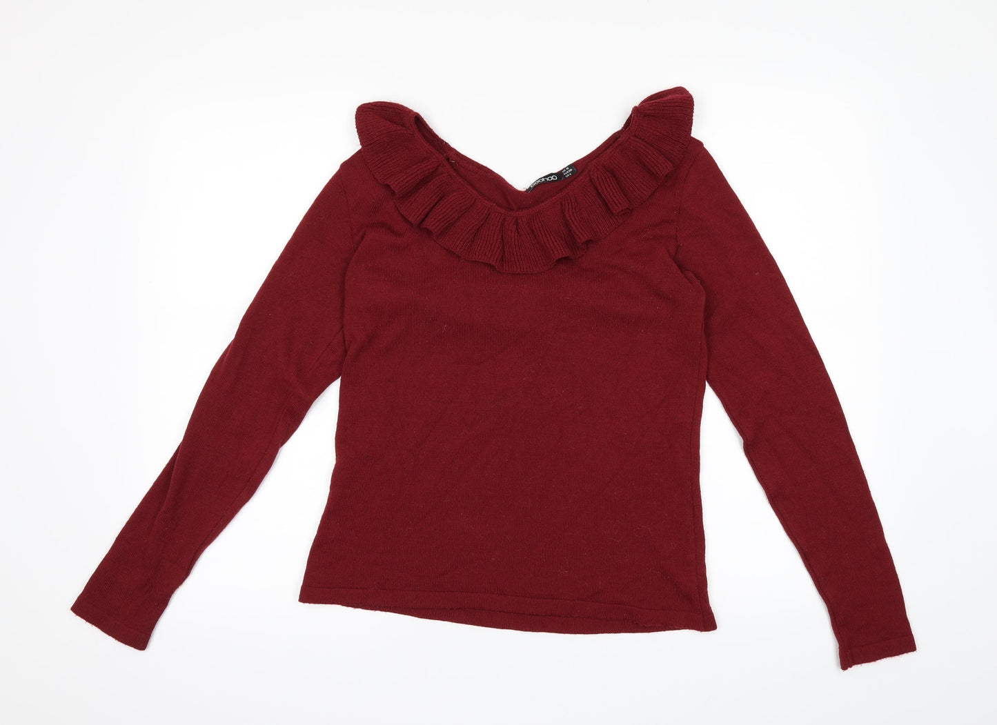 Boohoo Womens Red   Cardigan Jumper Size 10
