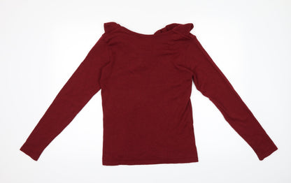 Boohoo Womens Red   Cardigan Jumper Size 10