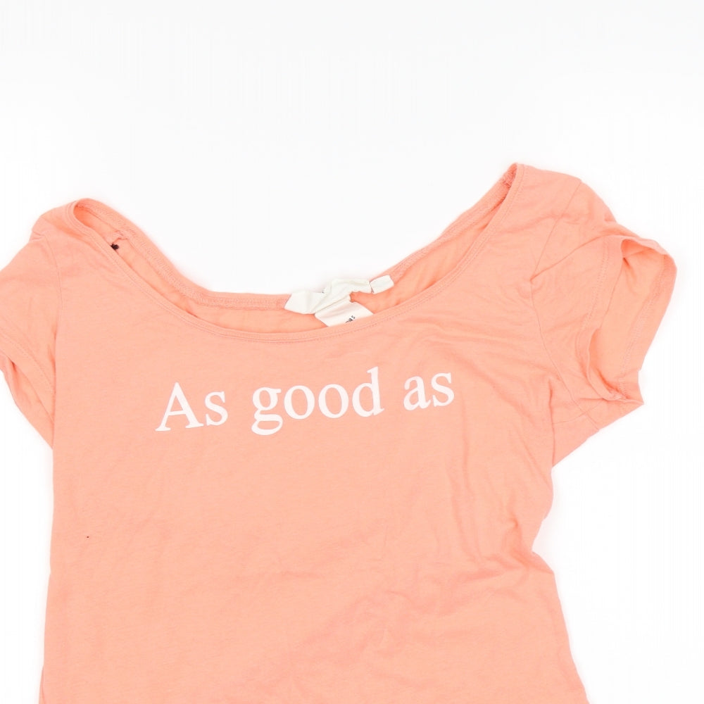 Womens UK Size S H&M Pink Basic Blouse
