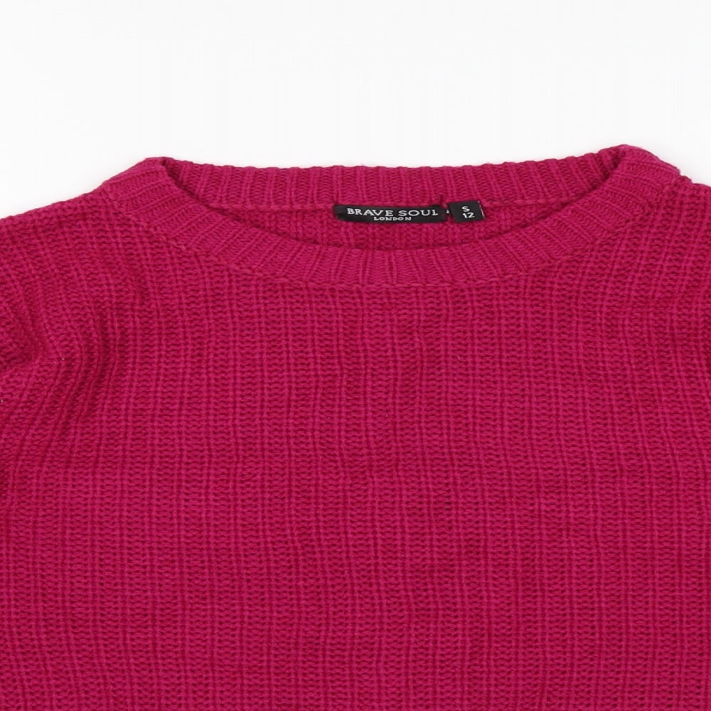 Brave Soul Womens Purple   Pullover Jumper Size 12