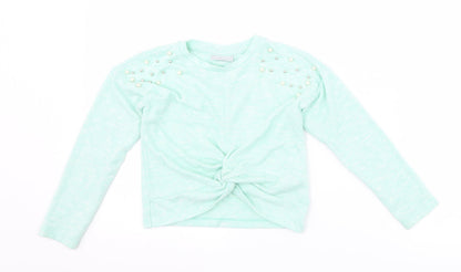 Matalan Girls Blue   Pullover Jumper Size 5 Years  - Twist front