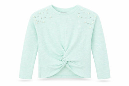 Matalan Girls Blue   Pullover Jumper Size 5 Years  - Twist front