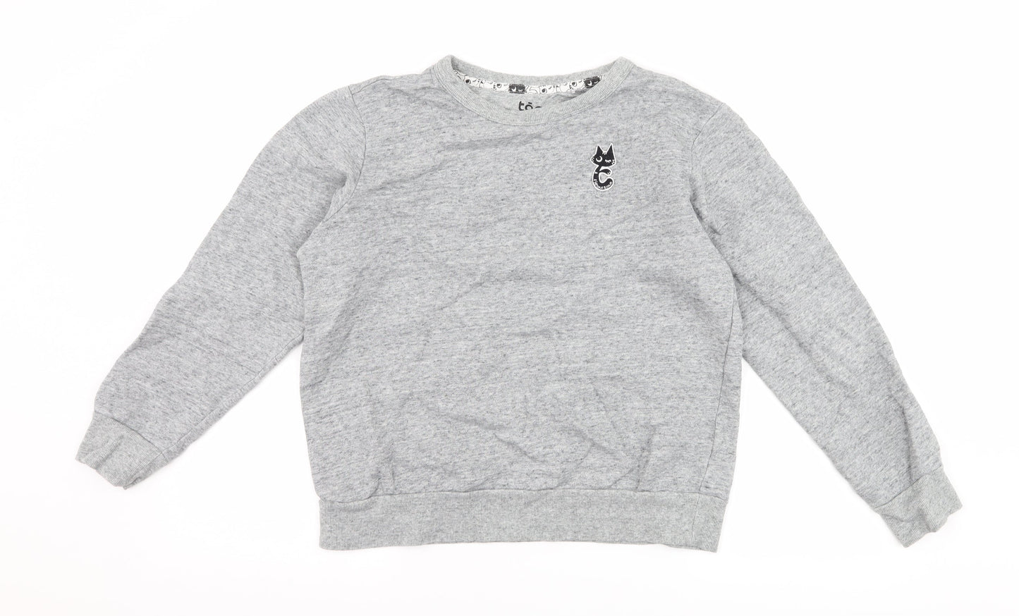 tout a coup Girls Grey   Pullover Sweatshirt Size 14 Years  - cat