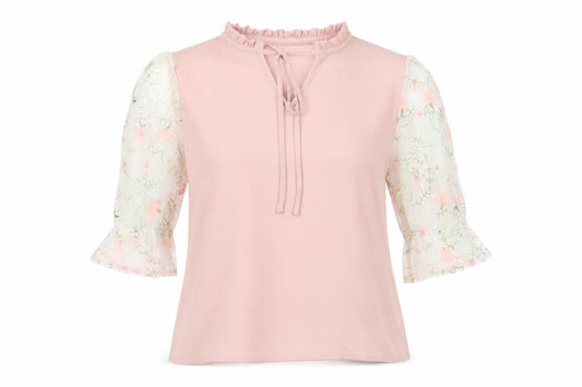 SHEIN Womens Pink Floral  Basic Blouse Size M