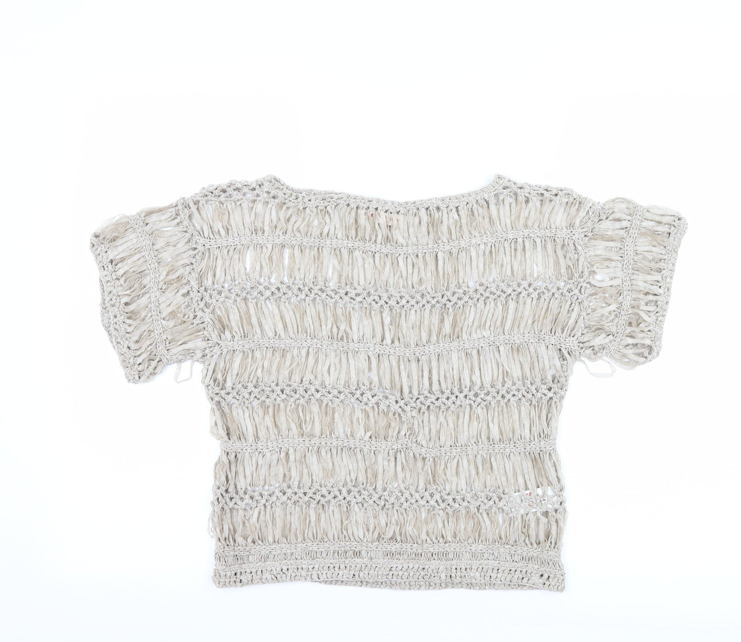 Miss Selfridge Womens Beige   Basic T-Shirt Size 6