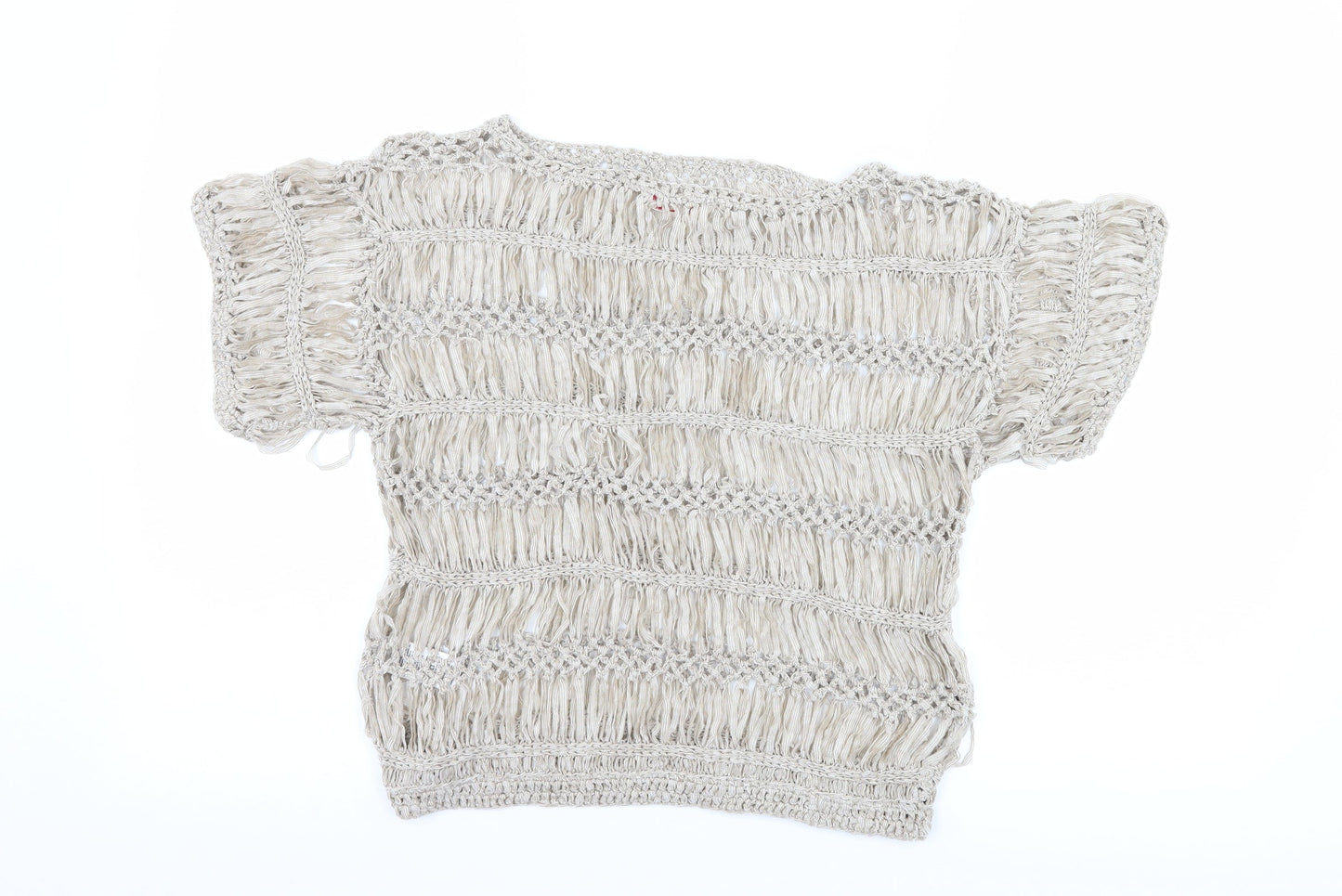 Miss Selfridge Womens Beige   Basic T-Shirt Size 6