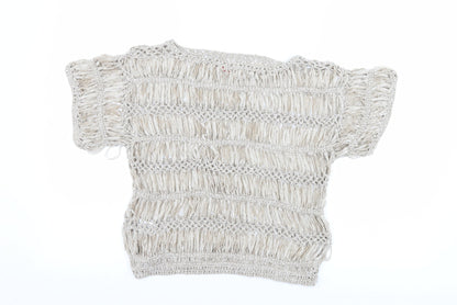 Miss Selfridge Womens Beige   Basic T-Shirt Size 6