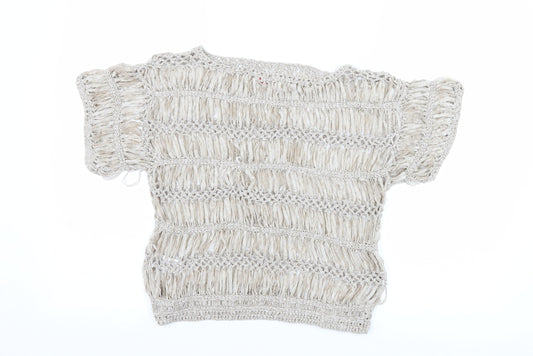 Miss Selfridge Womens Beige   Basic T-Shirt Size 6