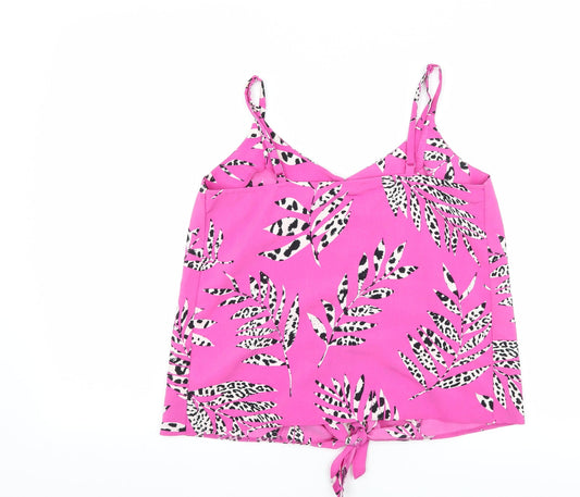 George Womens Pink Striped  Camisole Tank Size 8  - Tie Front