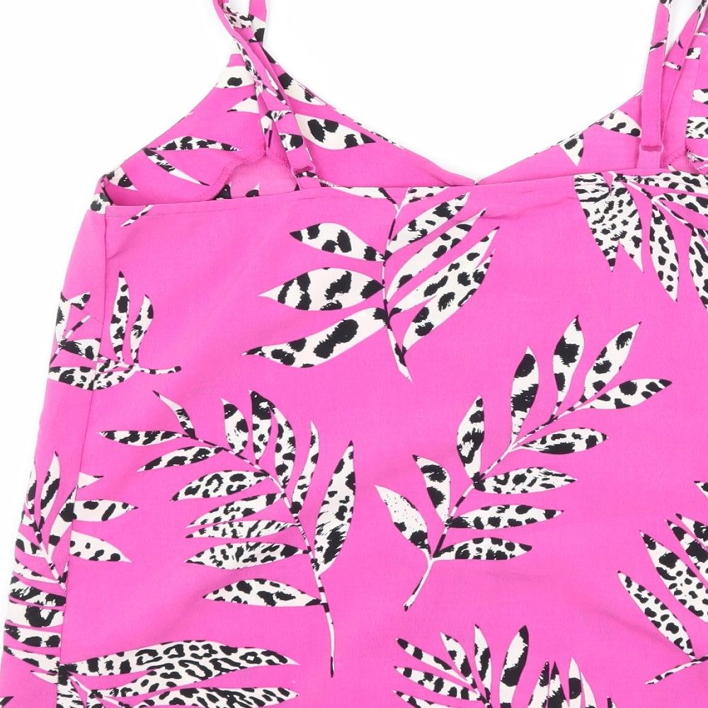 George Womens Pink Striped  Camisole Tank Size 8  - Tie Front