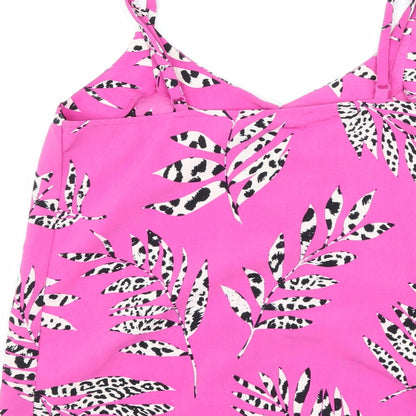 George Womens Pink Striped  Camisole Tank Size 8  - Tie Front