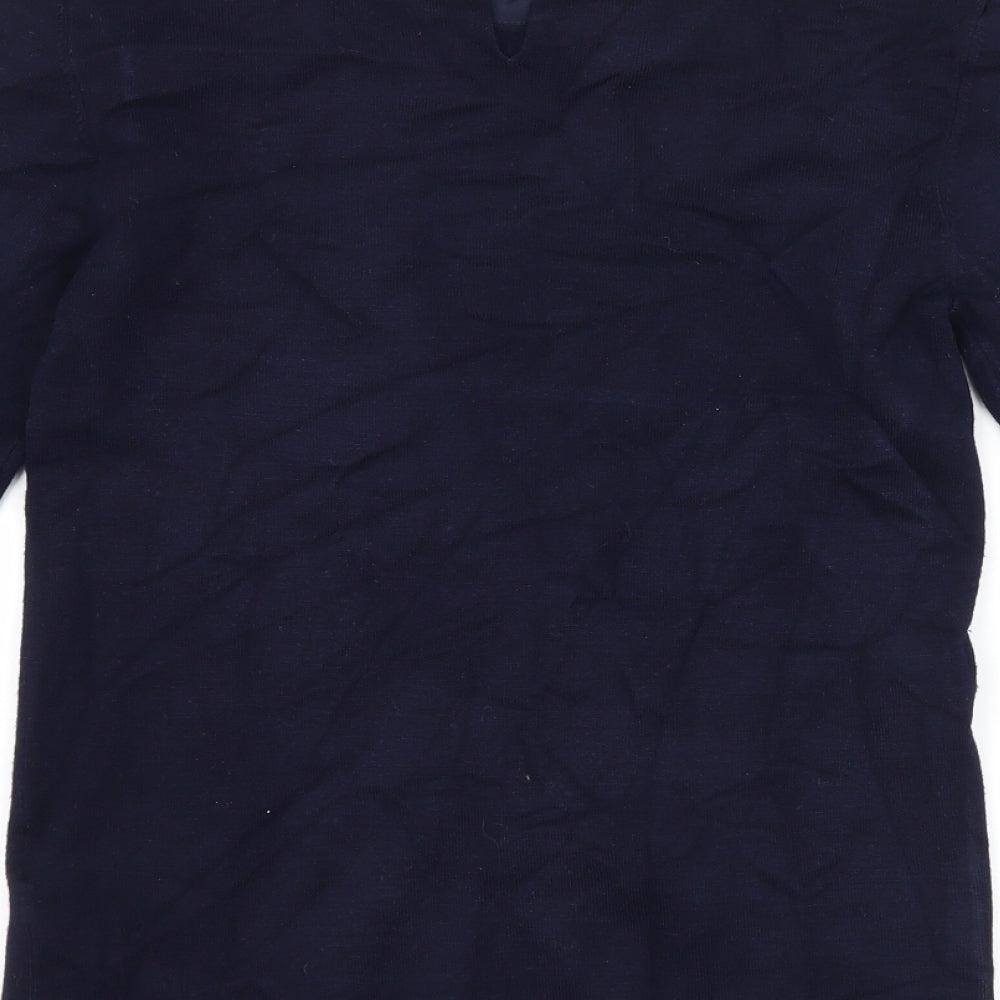 Womens UK Size 6 Warehouse Blue Basic T-Shirt