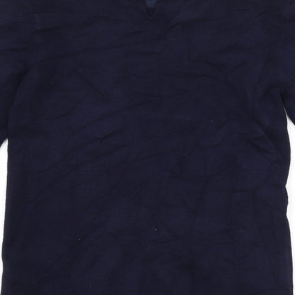 Womens UK Size 6 Warehouse Blue Basic T-Shirt