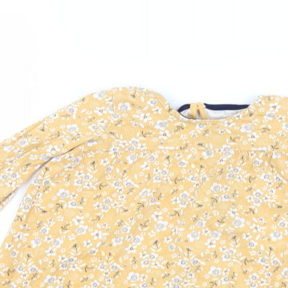 F&F Girls Yellow Floral  A-Line  Size 18-24 Months