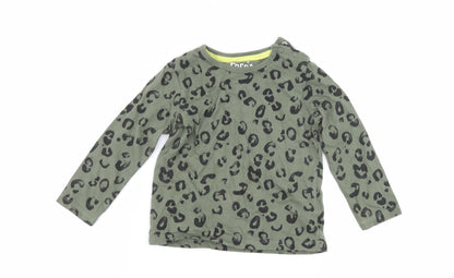 F&F Baby Green Animal Print  Basic T-Shirt Size 12-18 Months