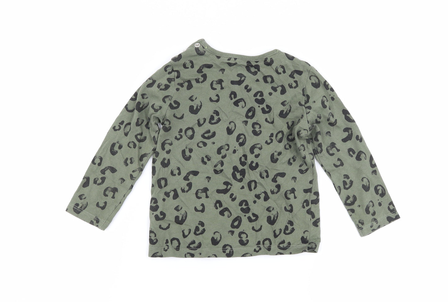 F&F Baby Green Animal Print  Basic T-Shirt Size 12-18 Months