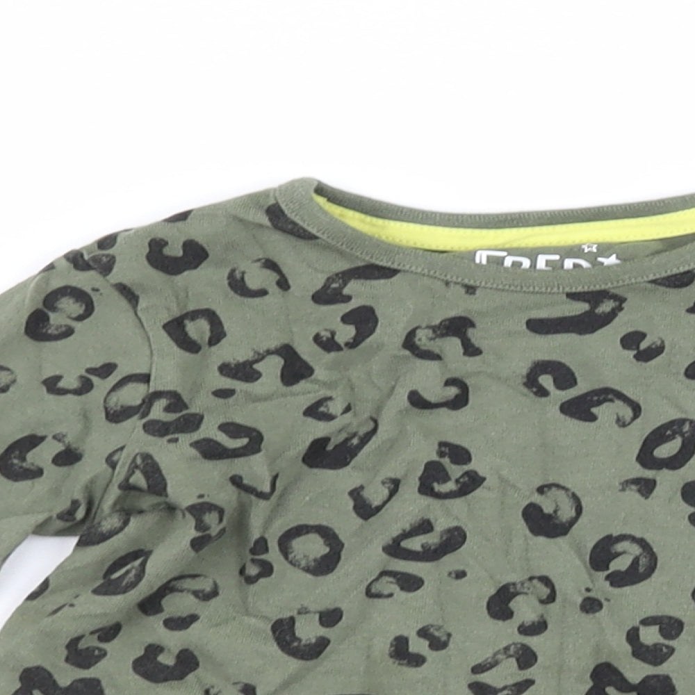 F&F Baby Green Animal Print  Basic T-Shirt Size 12-18 Months