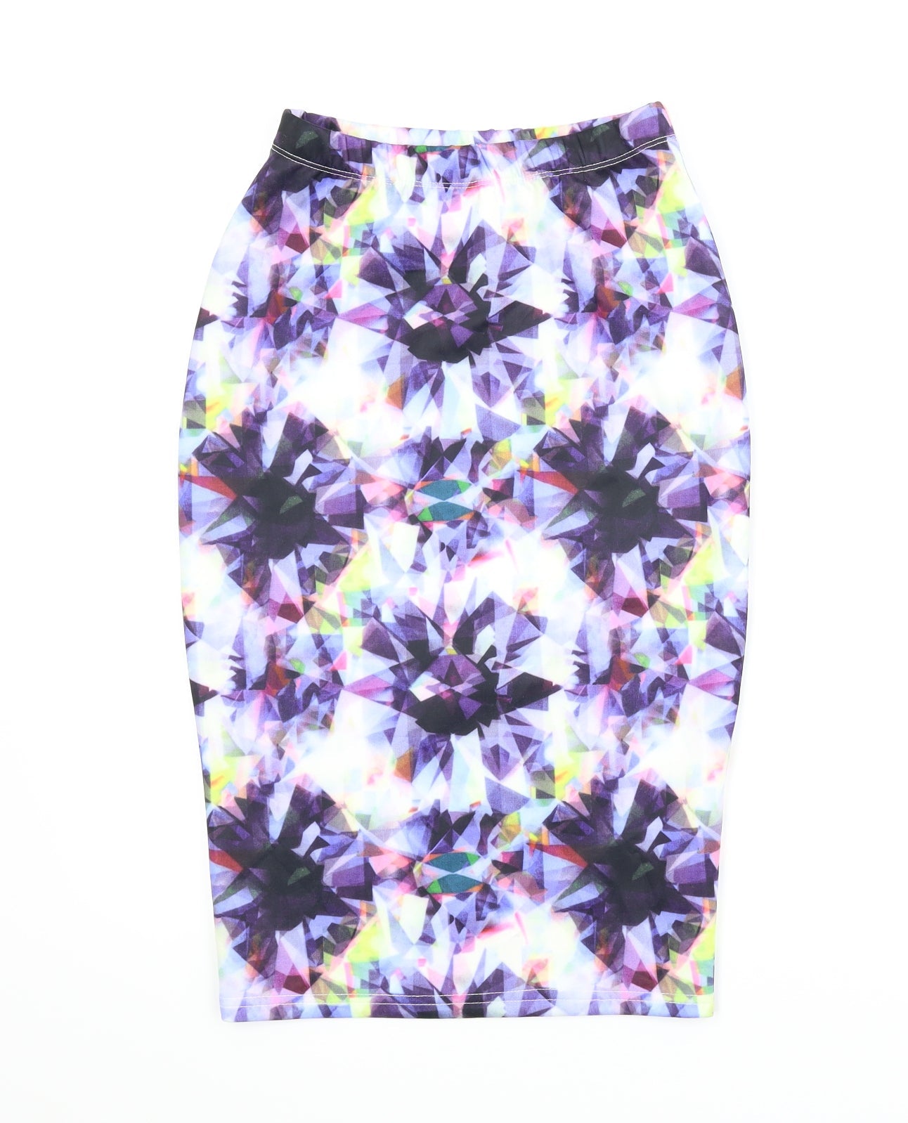 AX Paris Womens Purple Argyle/Diamond  Straight & Pencil Skirt Size 8