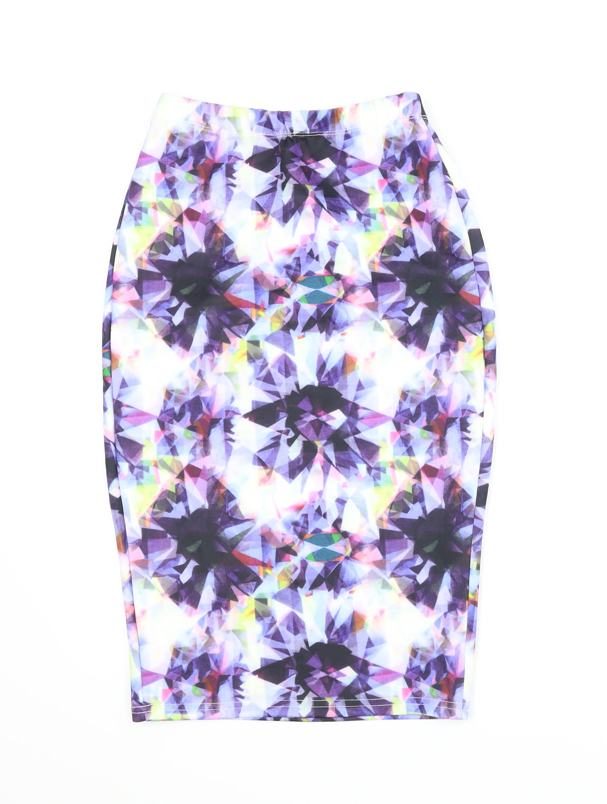 AX Paris Womens Purple Argyle/Diamond  Straight & Pencil Skirt Size 8