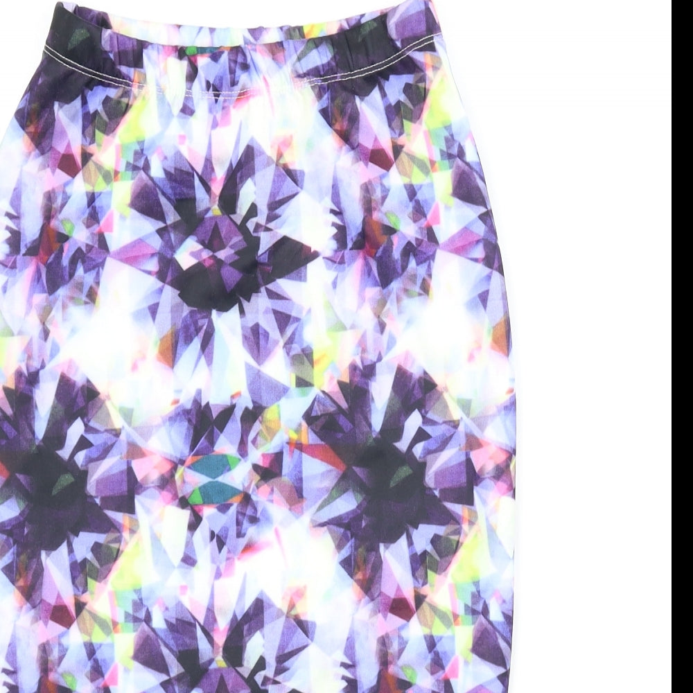 AX Paris Womens Purple Argyle/Diamond  Straight & Pencil Skirt Size 8
