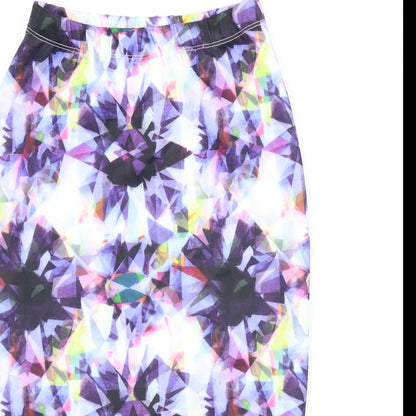 AX Paris Womens Purple Argyle/Diamond  Straight & Pencil Skirt Size 8