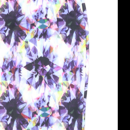 AX Paris Womens Purple Argyle/Diamond  Straight & Pencil Skirt Size 8