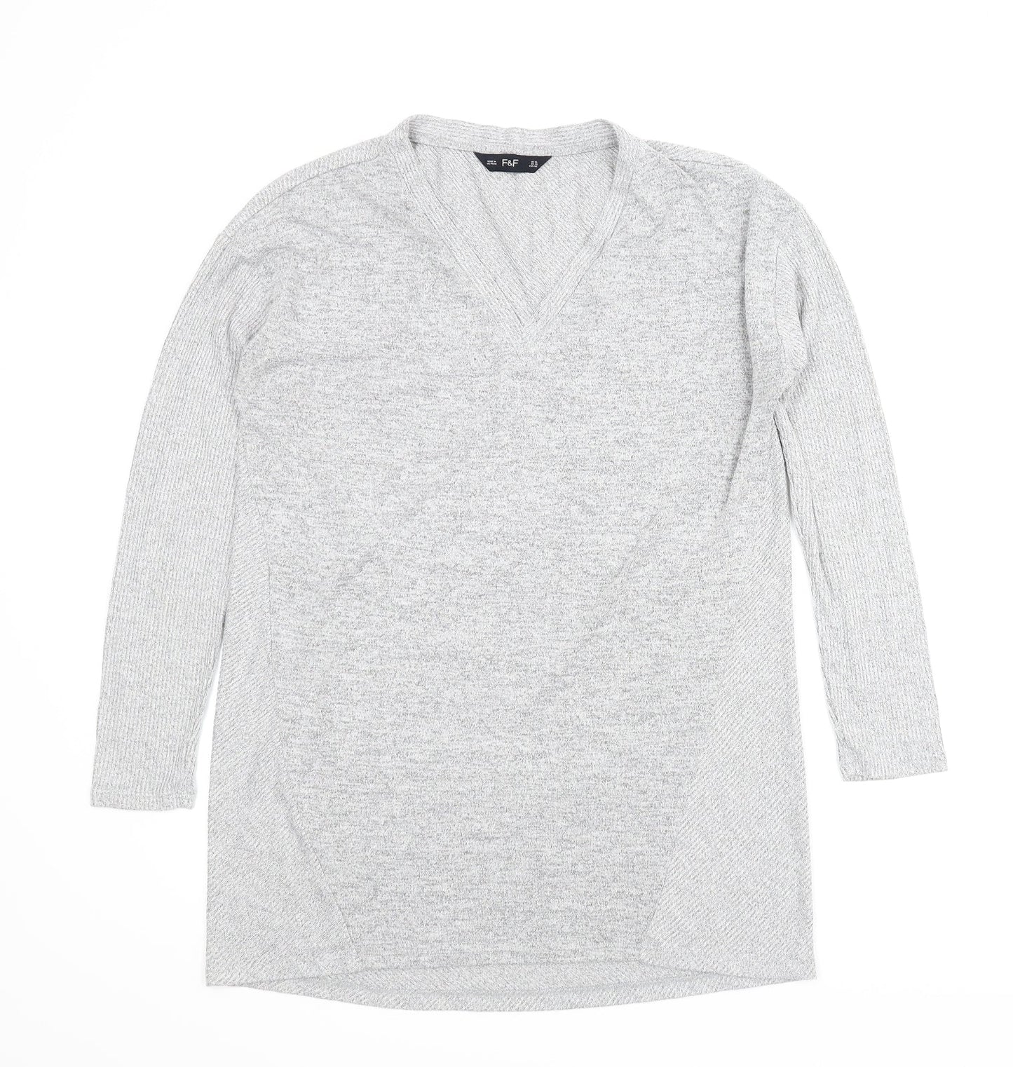 F&F Womens Grey   Tunic T-Shirt Size 14