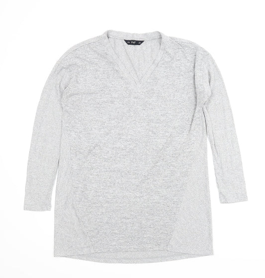 F&F Womens Grey   Tunic T-Shirt Size 14