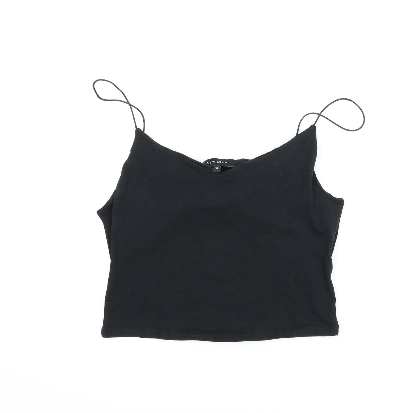 Womens UK Size 10 New Look Black Camisole Tank