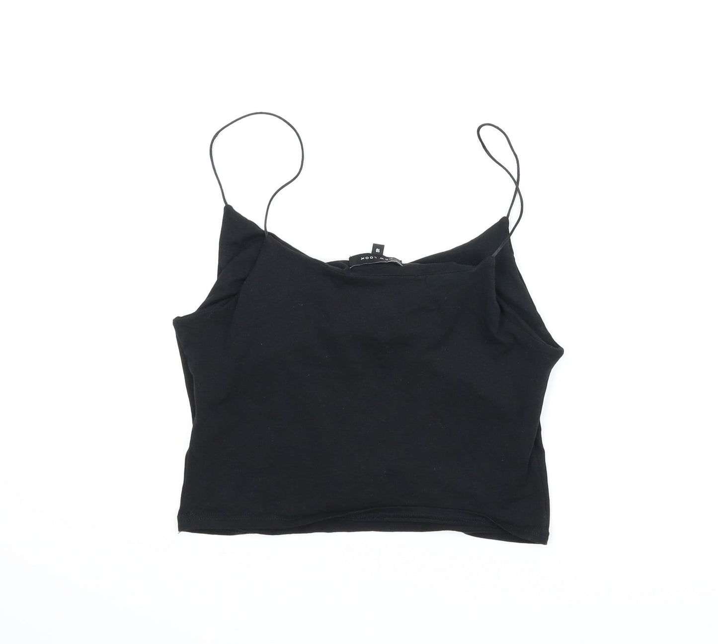 Womens UK Size 10 New Look Black Camisole Tank