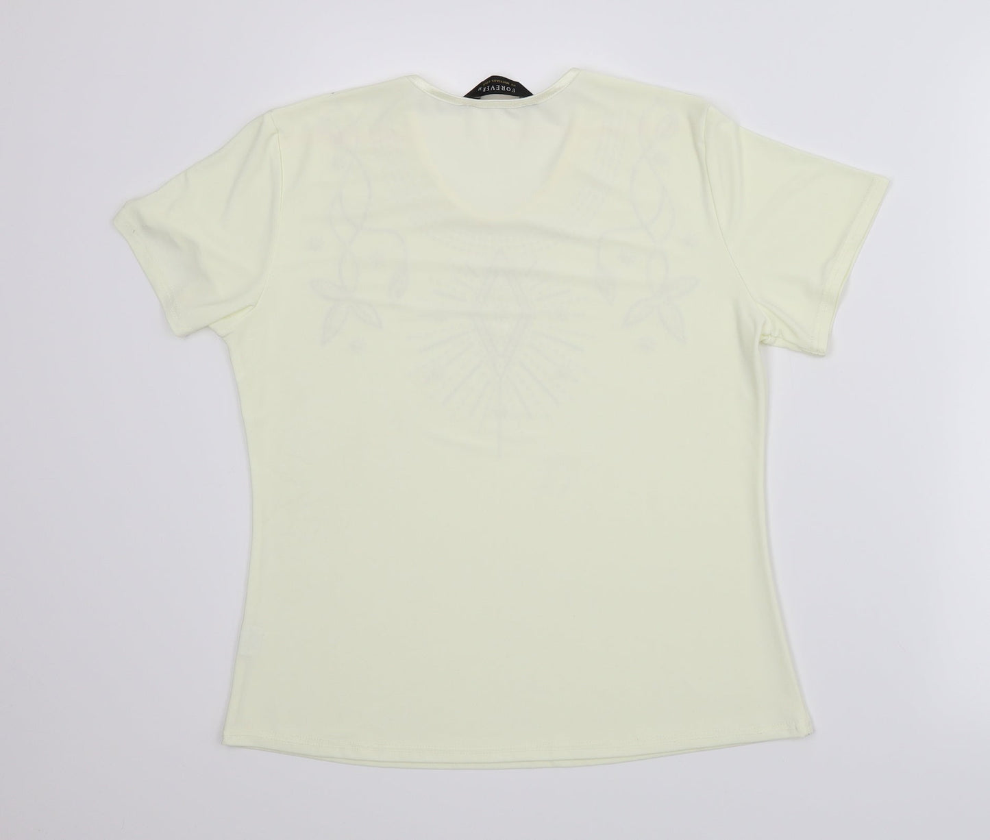 Womens UK Size M Forever Beige Basic Blouse