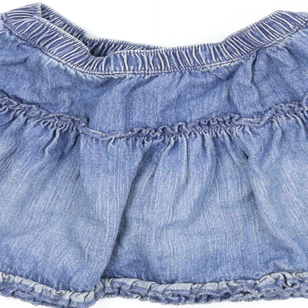 George Girls Blue  Denim A-Line Skirt Size 3-4 Years