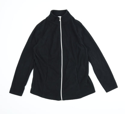 Capsule Womens Black  Fleece Full Zip Jumper Size 12