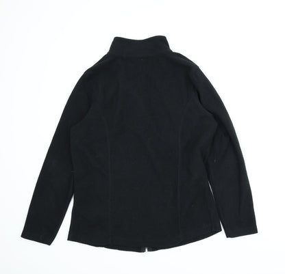 Capsule Womens Black  Fleece Full Zip Jumper Size 12