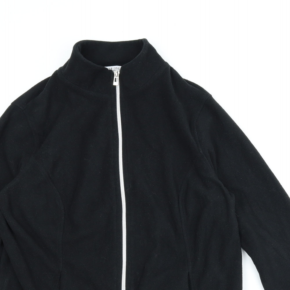 Capsule Womens Black  Fleece Full Zip Jumper Size 12