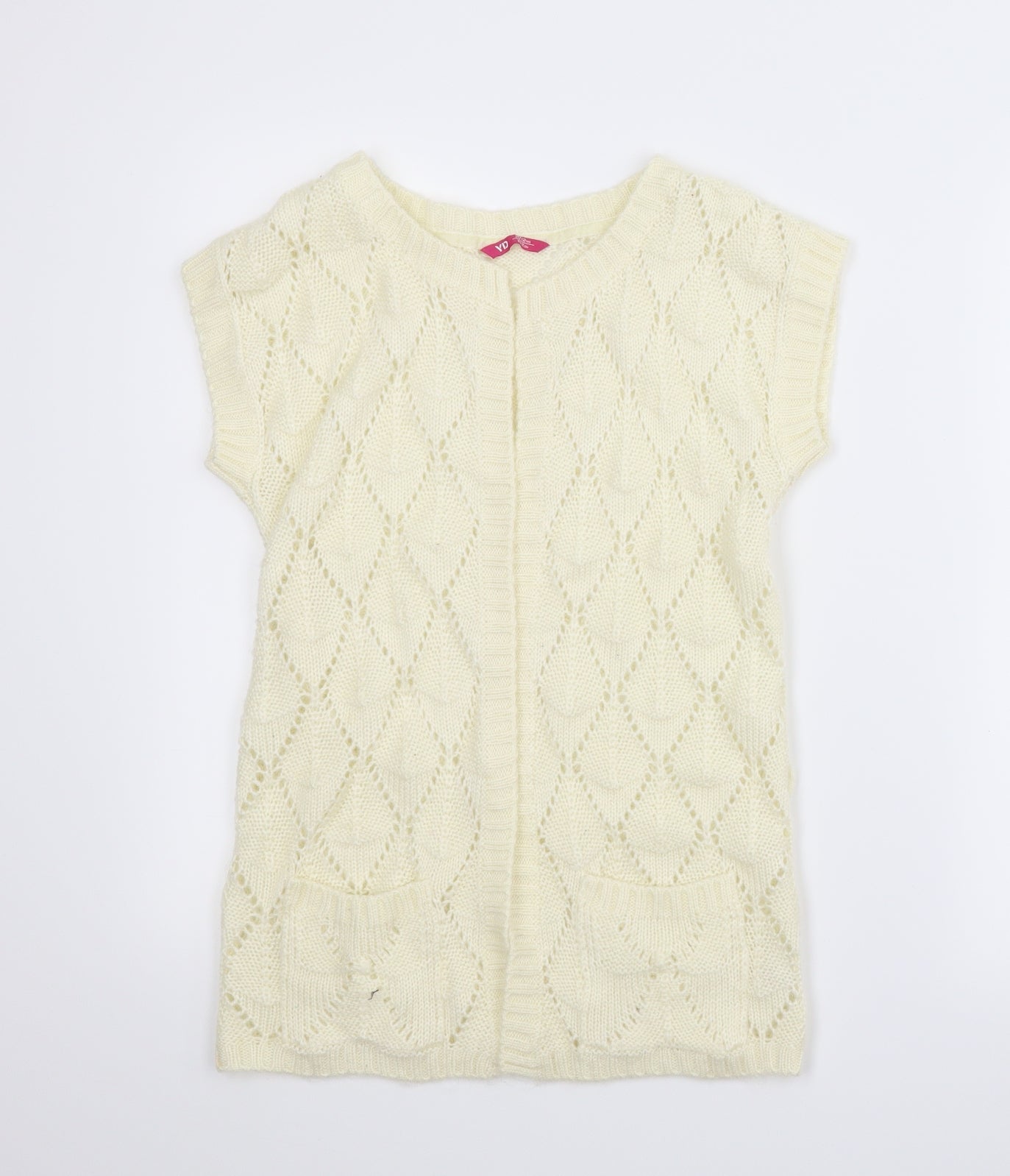 YD Girls Ivory   Cardigan Jumper Size 11-12 Years