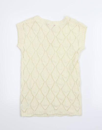 YD Girls Ivory   Cardigan Jumper Size 11-12 Years