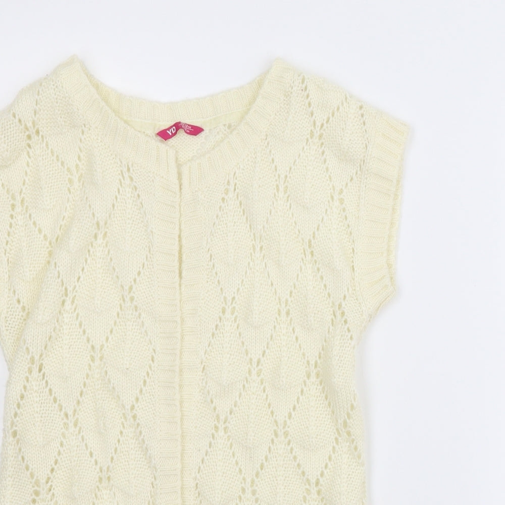 YD Girls Ivory   Cardigan Jumper Size 11-12 Years