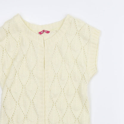 YD Girls Ivory   Cardigan Jumper Size 11-12 Years