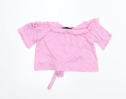 Misguided Womens Pink   Cropped Tank Size 6
