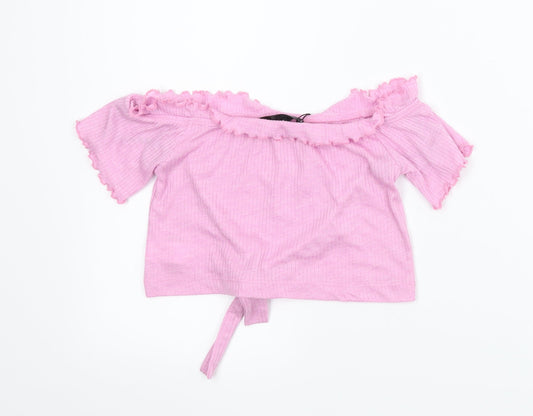 Misguided Womens Pink   Cropped Tank Size 6