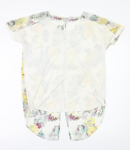 Womens UK Size 10 Next White Basic T-Shirt