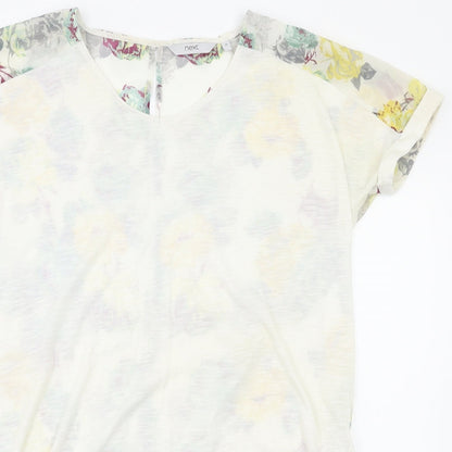 Womens UK Size 10 Next White Basic T-Shirt