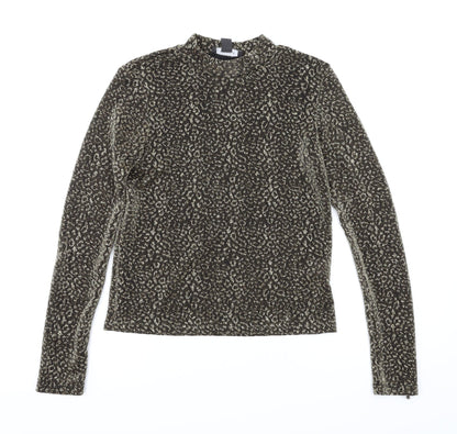 Primark  Womens Brown Animal Print  Basic T-Shirt Size XS