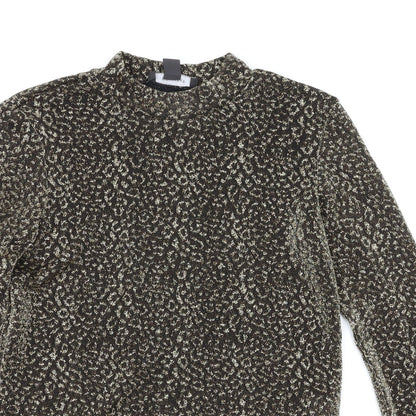 Primark  Womens Brown Animal Print  Basic T-Shirt Size XS