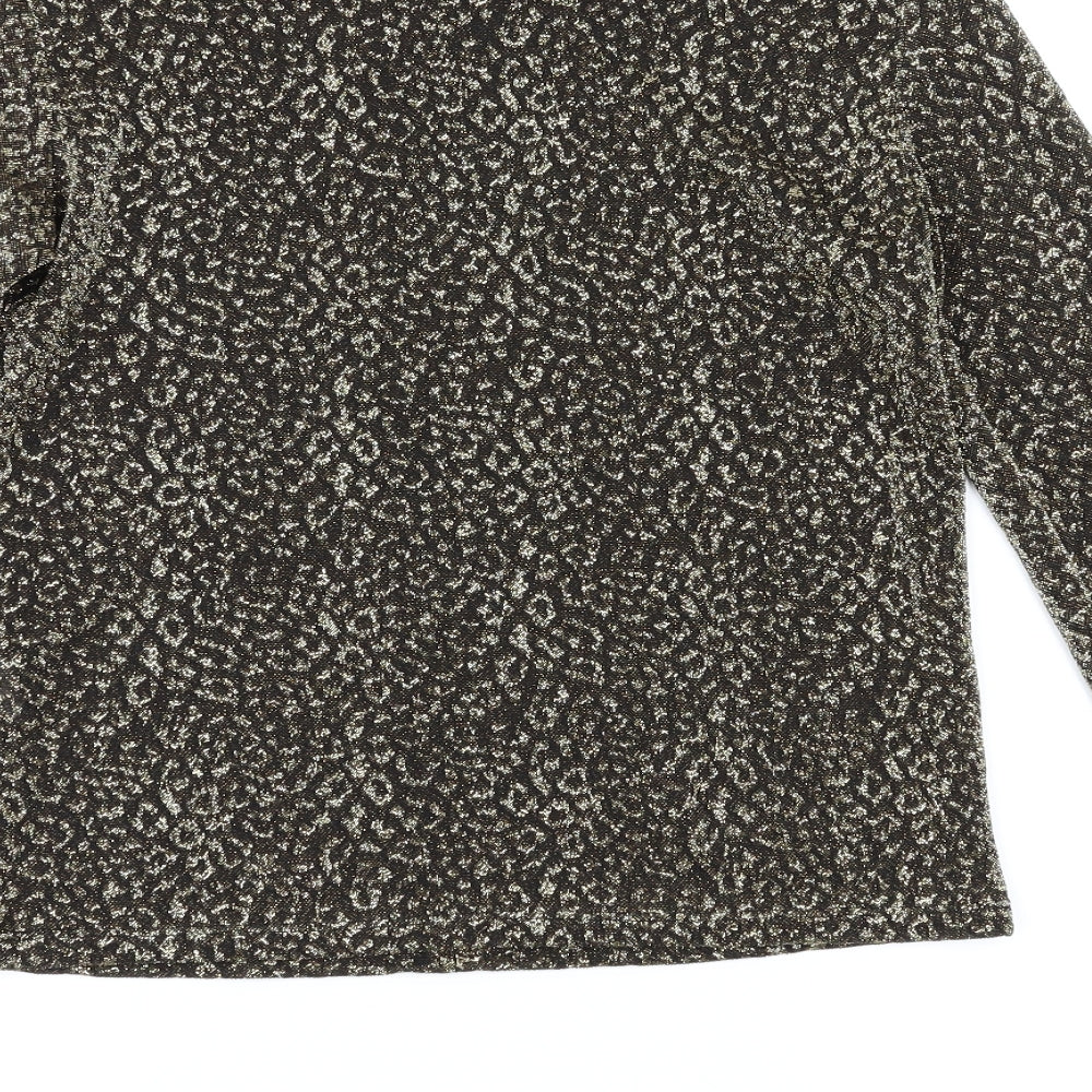 Primark  Womens Brown Animal Print  Basic T-Shirt Size XS