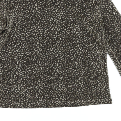 Primark  Womens Brown Animal Print  Basic T-Shirt Size XS