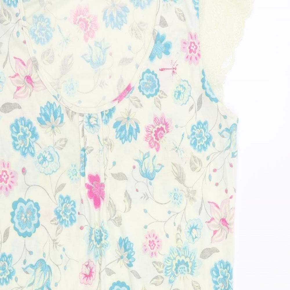 TU Womens Ivory Floral  Capri Dress Size 10