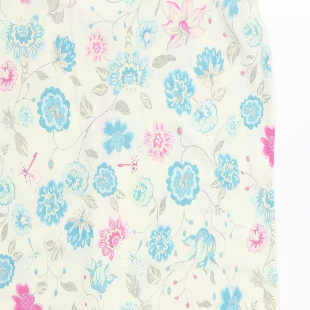 TU Womens Ivory Floral  Capri Dress Size 10
